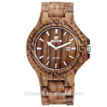 SKONE 7397 Japan movt men cool wooden watch with